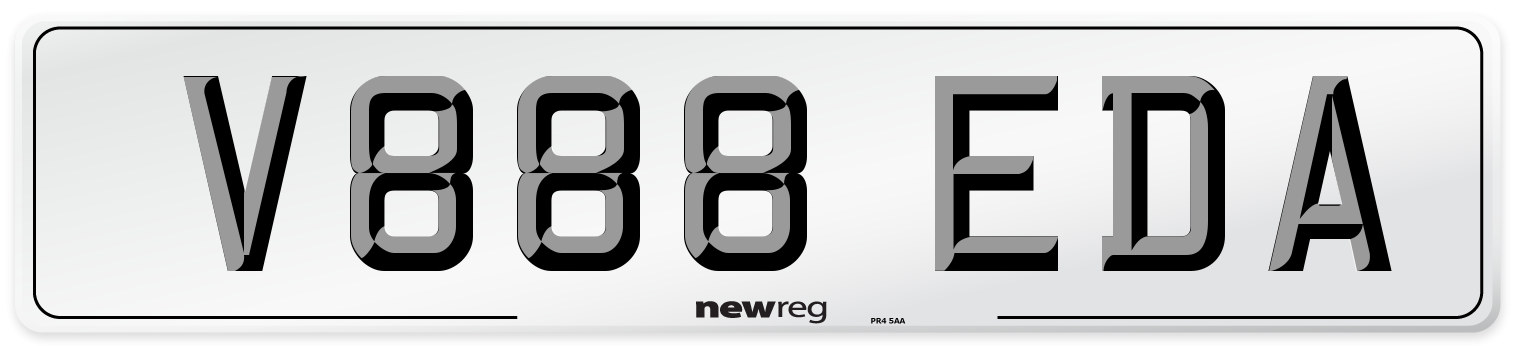 V888 EDA Number Plate from New Reg